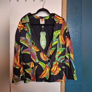 610🦃🎄 NWT farm rio preta banana linen blazer and pants set